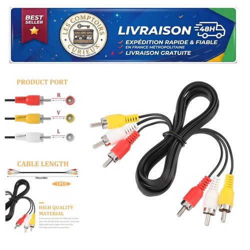 Rca composite cable 3 - rca,